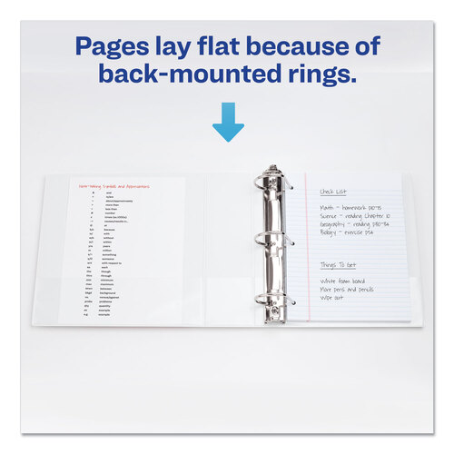 AVE17030 - Avery - Durable View Binder with DuraHinge and Slant Rings, 3 Rings, 3&quot; Capacity, 11 x 8.5, White, 4/Pack