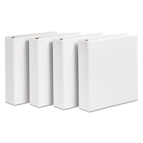 AVE17030 - Avery - Durable View Binder with DuraHinge and Slant Rings, 3 Rings, 3&quot; Capacity, 11 x 8.5, White, 4/Pack