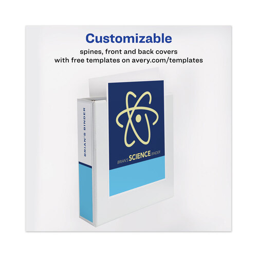 AVE17143 - Avery - TouchGuard Protection Heavy-Duty View Binders with Slant Rings, 3 Rings, 2&quot; Capacity, 11 x 8.5, White