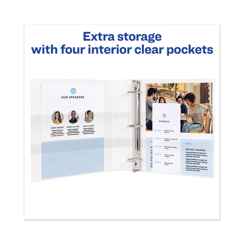 AVE17143 - Avery - TouchGuard Protection Heavy-Duty View Binders with Slant Rings, 3 Rings, 2&quot; Capacity, 11 x 8.5, White