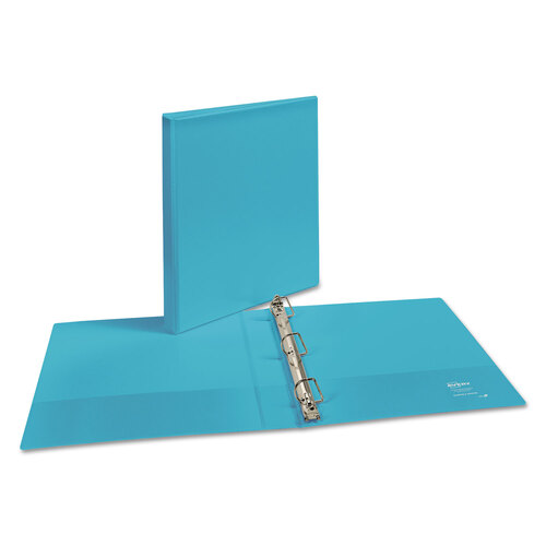 AVE17295 - Avery - Durable View Binder with DuraHinge and Slant Rings, 3 Rings, 1&quot; Capacity, 11 x 8.5, Aqua