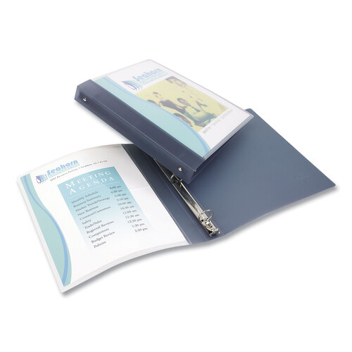AVE17676 - Avery - Flexible View Binder with Round Rings, 3 Rings, 1&quot; Capacity, 11 x 8.5, Gray