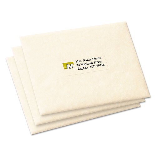 AVE18660 - Avery - Matte Clear Easy Peel Mailing Labels w/ Sure Feed Technology, Inkjet Printers, 1 x 2.63, Clear, 30/Sheet, 10 Sheets/Pack