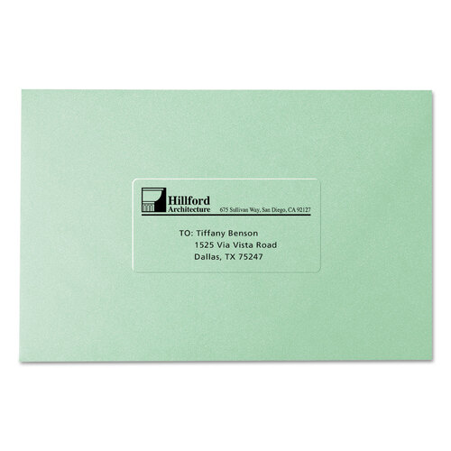 AVE18663 - Avery - Matte Clear Easy Peel Mailing Labels w/ Sure Feed Technology, Inkjet Printers, 2 x 4, Clear, 10/Sheet, 10 Sheets/Pack