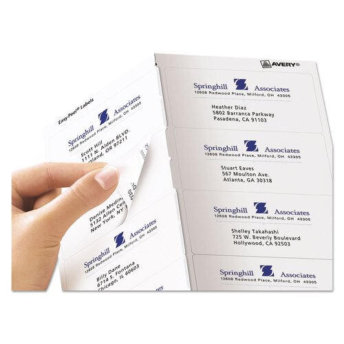 AVE18663 - Avery - Matte Clear Easy Peel Mailing Labels w/ Sure Feed Technology, Inkjet Printers, 2 x 4, Clear, 10/Sheet, 10 Sheets/Pack