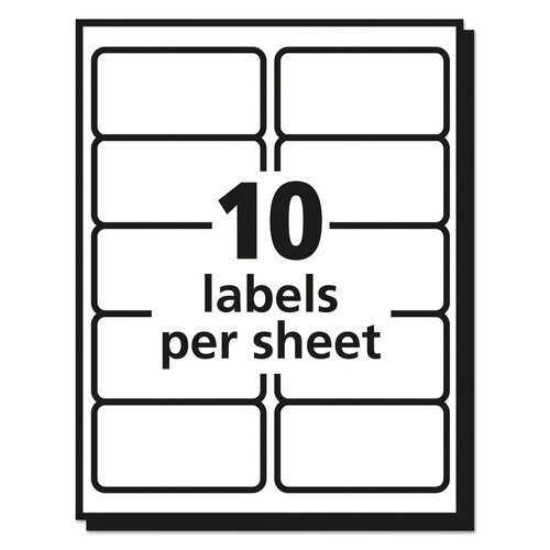 AVE18663 - Avery - Matte Clear Easy Peel Mailing Labels w/ Sure Feed Technology, Inkjet Printers, 2 x 4, Clear, 10/Sheet, 10 Sheets/Pack