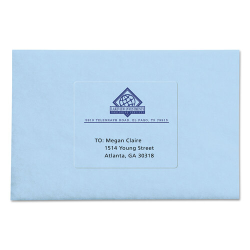AVE18664 - Avery - Matte Clear Easy Peel Mailing Labels w/ Sure Feed Technology, Inkjet Printers, 3.33 x 4, Clear, 6/Sheet, 10 Sheets/Pack