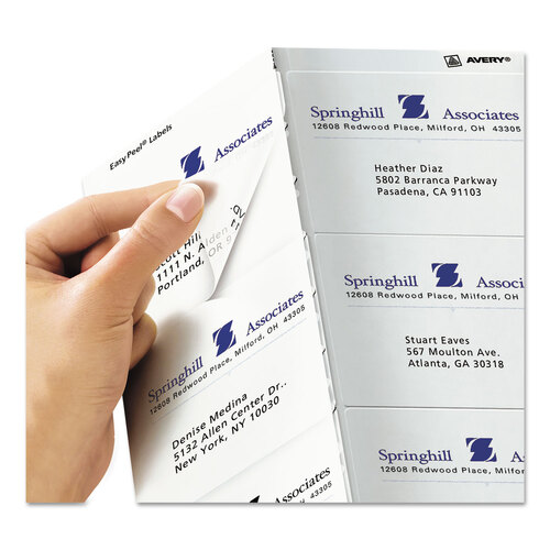 AVE18664 - Avery - Matte Clear Easy Peel Mailing Labels w/ Sure Feed Technology, Inkjet Printers, 3.33 x 4, Clear, 6/Sheet, 10 Sheets/Pack