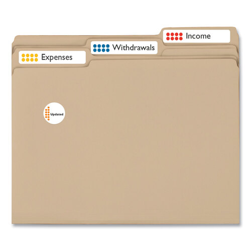 AVE2181 - Avery - Mini-Sheets Permanent File Folder Labels, 0.66 x 3.44, White, 12/Sheet, 25 Sheets/Pack