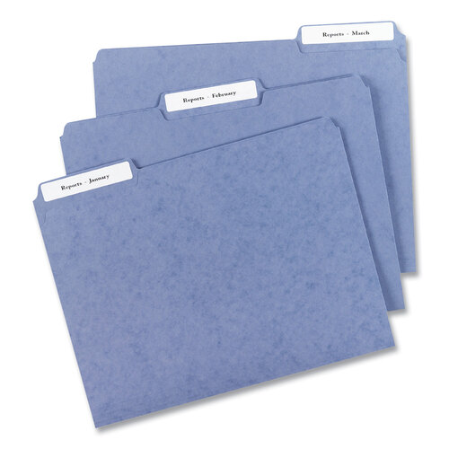 AVE2181 - Avery - Mini-Sheets Permanent File Folder Labels, 0.66 x 3.44, White, 12/Sheet, 25 Sheets/Pack
