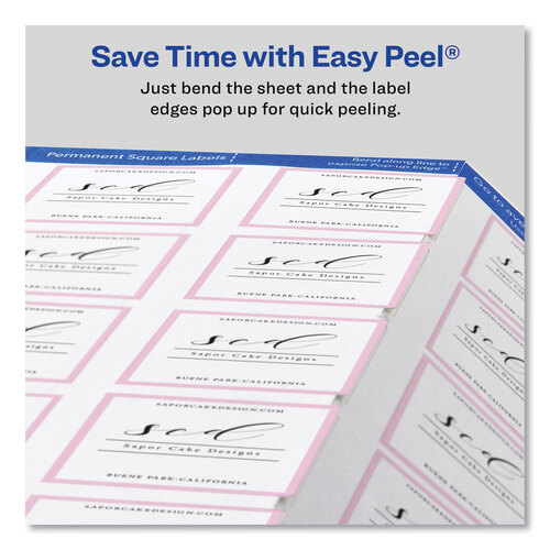 AVE22806 - Avery - Square Labels with Sure Feed and TrueBlock, 2 x 2, White, 300/Pack