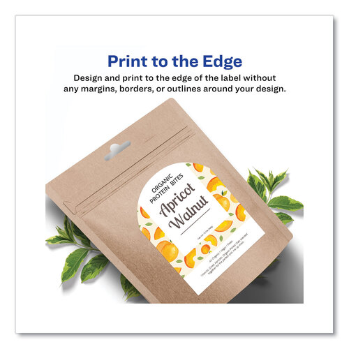AVE22809 - Avery - Textured Arched Print-to-the-Edge Labels, Laser Printers, 3 x 2.25, White, 9/Sheet, 10 Sheets/Pack