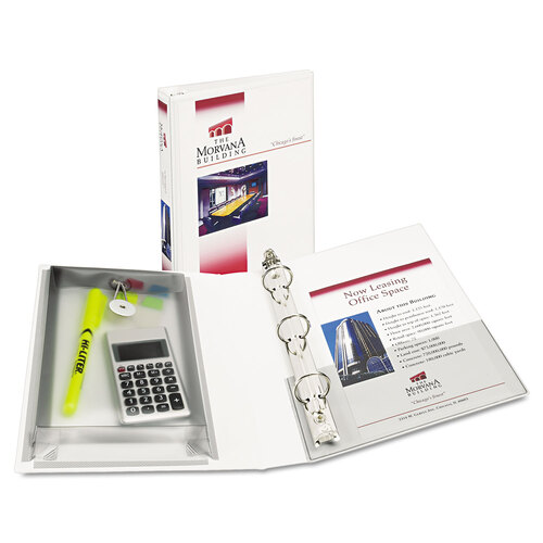 AVE23011 - Avery - Mini Size Protect and Store View Binder with Round Rings, 3 Rings, 1&quot; Capacity, 8.5 x 5.5, White