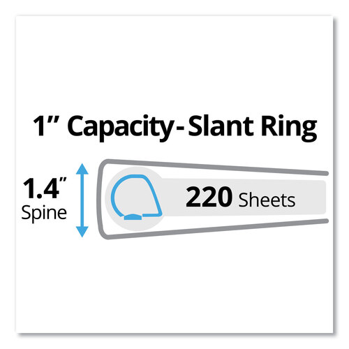 AVE27201 - Avery - Durable Non-View Binder with DuraHinge and Slant Rings, 3 Rings, 1&quot; Capacity, 11 x 8.5, Red