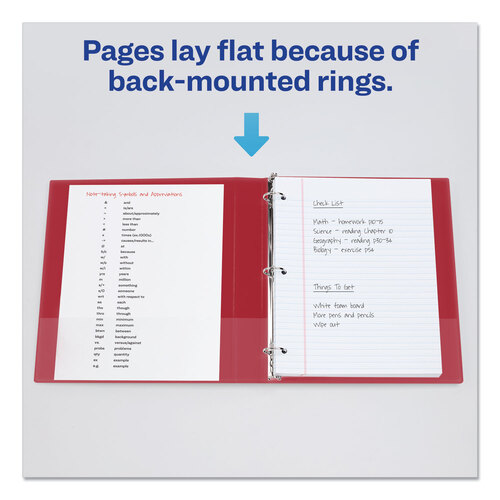 AVE27201 - Avery - Durable Non-View Binder with DuraHinge and Slant Rings, 3 Rings, 1&quot; Capacity, 11 x 8.5, Red