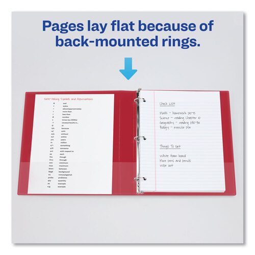 AVE27202 - Avery - Durable Non-View Binder with DuraHinge and Slant Rings, 3 Rings, 1.5&quot; Capacity, 11 x 8.5, Red