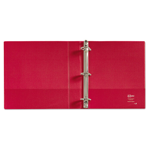 AVE27202 - Avery - Durable Non-View Binder with DuraHinge and Slant Rings, 3 Rings, 1.5&quot; Capacity, 11 x 8.5, Red
