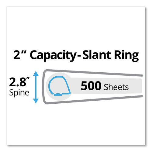 AVE27203 - Avery - Durable Non-View Binder with DuraHinge and Slant Rings, 3 Rings, 2&quot; Capacity, 11 x 8.5, Red