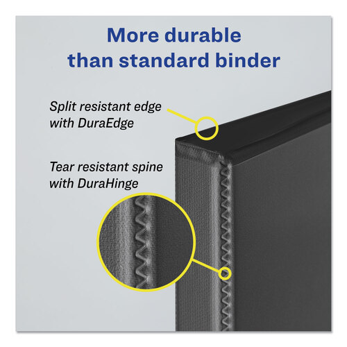 AVE27203 - Avery - Durable Non-View Binder with DuraHinge and Slant Rings, 3 Rings, 2&quot; Capacity, 11 x 8.5, Red