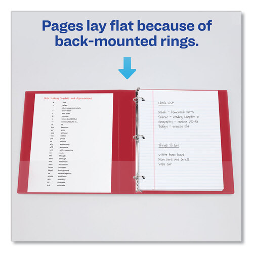 AVE27203 - Avery - Durable Non-View Binder with DuraHinge and Slant Rings, 3 Rings, 2&quot; Capacity, 11 x 8.5, Red