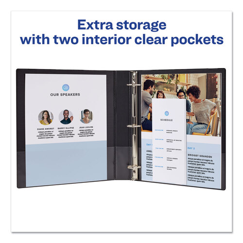 AVE27251 - Avery - Durable Non-View Binder with DuraHinge and Slant Rings, 3 Rings, 1&quot; Capacity, 11 x 8.5, Blue
