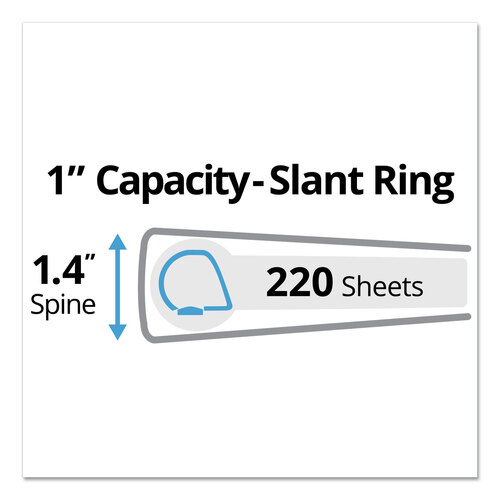 AVE27253 - Avery - Durable Non-View Binder with DuraHinge and Slant Rings, 3 Rings, 1&quot; Capacity, 11 x 8.5, Green