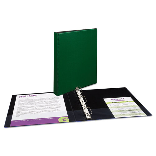 AVE27253 - Avery - Durable Non-View Binder with DuraHinge and Slant Rings, 3 Rings, 1&quot; Capacity, 11 x 8.5, Green