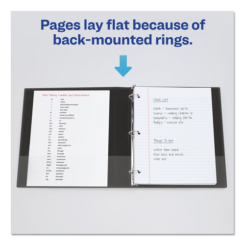 AVE27257 - Avery - Mini Size Durable Non-View Binder with Round Rings, 3 Rings, 1&quot; Capacity, 8.5 x 5.5, Black