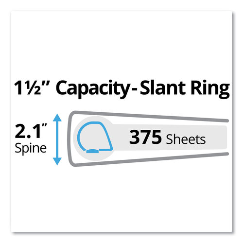 AVE27350 - Avery - Durable Non-View Binder with DuraHinge and Slant Rings, 3 Rings, 1.5&quot; Capacity, 11 x 8.5, Black