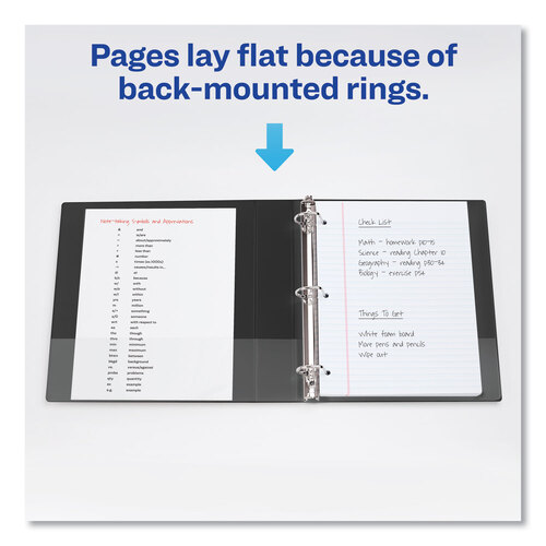 AVE27350 - Avery - Durable Non-View Binder with DuraHinge and Slant Rings, 3 Rings, 1.5&quot; Capacity, 11 x 8.5, Black