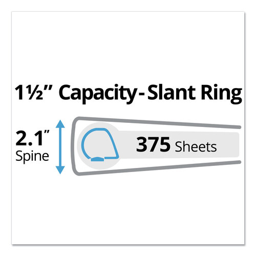 AVE27353 - Avery - Durable Non-View Binder with DuraHinge and Slant Rings, 3 Rings, 1.5&quot; Capacity, 11 x 8.5, Green