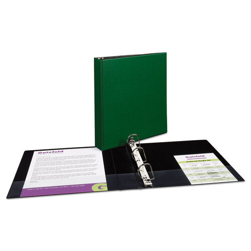 AVE27353 - Avery - Durable Non-View Binder with DuraHinge and Slant Rings, 3 Rings, 1.5&quot; Capacity, 11 x 8.5, Green