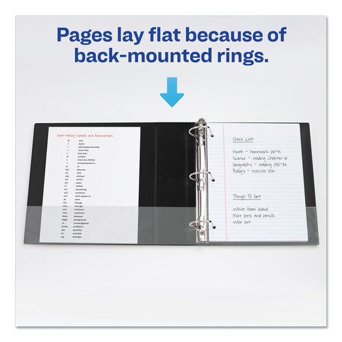 AVE27650 - Avery - Durable Non-View Binder with DuraHinge and Slant Rings, 3 Rings, 3&quot; Capacity, 11 x 8.5, Black