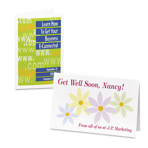 AVE3265 - Avery - Half-Fold Greeting Cards with Matching Envelopes, Inkjet, 85 lb, 5.5 x 8.5, Matte White, 1 Card/Sheet, 20 Sheets/Box