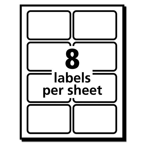 AVE45395 - Avery - EcoFriendly Adhesive Name Badge Labels, 3.38 x 2.33, White, 400/Box
