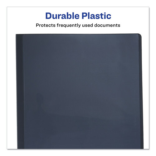 AVE47781 - Avery - Lay Flat View Report Cover, Flexible Fastener, 0.5&quot; Capacity, 8.5 x 11, Clear/Gray