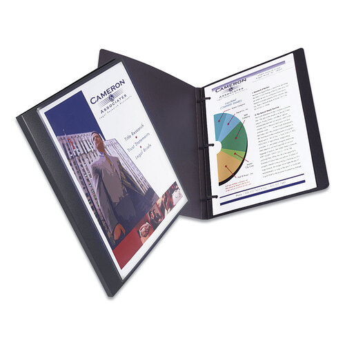 AVE47781 - Avery - Lay Flat View Report Cover, Flexible Fastener, 0.5&quot; Capacity, 8.5 x 11, Clear/Gray