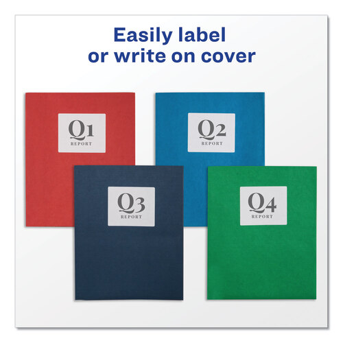 AVE47989 - Avery - Two-Pocket Folder, 40-Sheet Capacity, 11 x 8.5, Red, 25/Box
