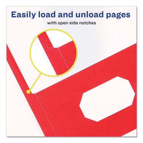 AVE47989 - Avery - Two-Pocket Folder, 40-Sheet Capacity, 11 x 8.5, Red, 25/Box