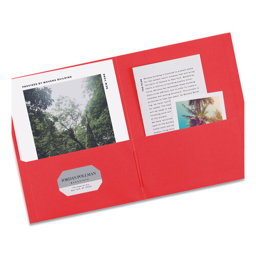 AVE47989 - Avery - Two-Pocket Folder, 40-Sheet Capacity, 11 x 8.5, Red, 25/Box