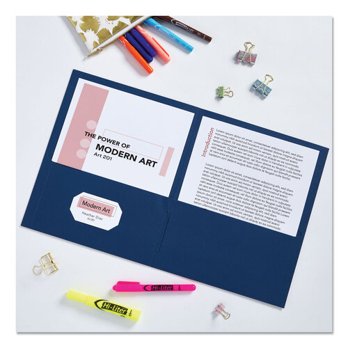 AVE47993 - Avery - Two-Pocket Folder, 40-Sheet Capacity, 11 x 8.5, Assorted Colors, 25/Box