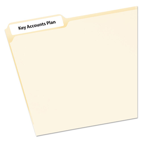 AVE48266 - Avery - EcoFriendly Permanent File Folder Labels, 0.66 x 3.44, White, 30/Sheet, 25 Sheets/Pack