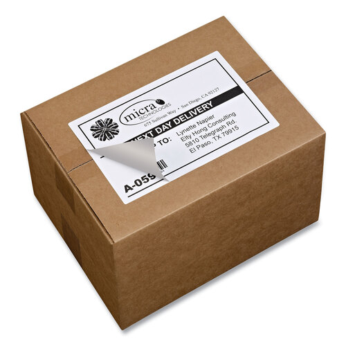 AVE5126 - Avery - Shipping Labels w/ TrueBlock Technology, Laser Printers, 5.5 x 8.5, White, 2/Sheet, 100 Sheets/Box