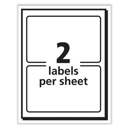 AVE5140 - Avery - Printable Self-Adhesive Name Badges, 2 1/3 x 3 3/8, Red &quot;Hello&quot;, 100/Pack