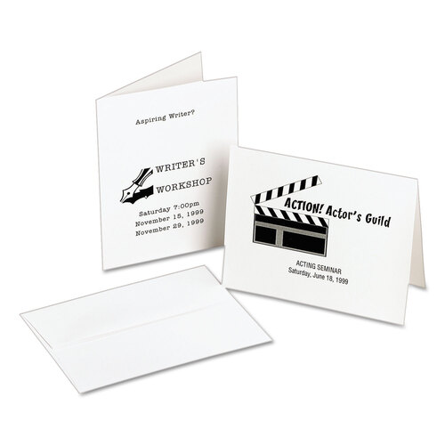 AVE5315 - Avery - Note Cards with Matching Envelopes, Laser, 80 lb, 4.25 x 5.5, Uncoated White, 60 Cards, 2 Cards/Sheet, 30 Sheets/Pack
