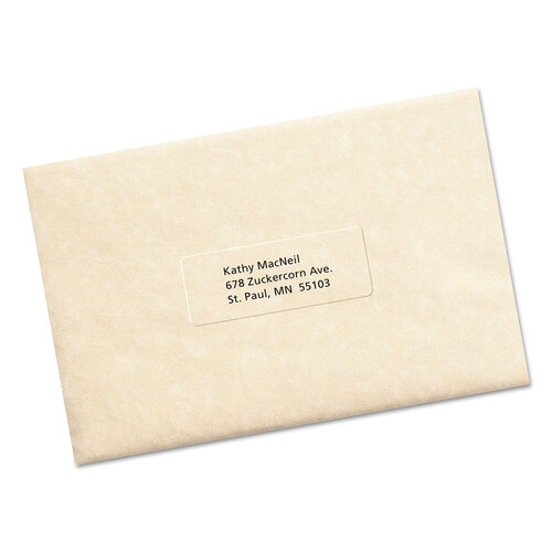 AVE5630 - Avery - Matte Clear Easy Peel Mailing Labels w/ Sure Feed Technology, Laser Printers, 1 x 2.63, Clear, 30/Sheet, 25 Sheets/Box