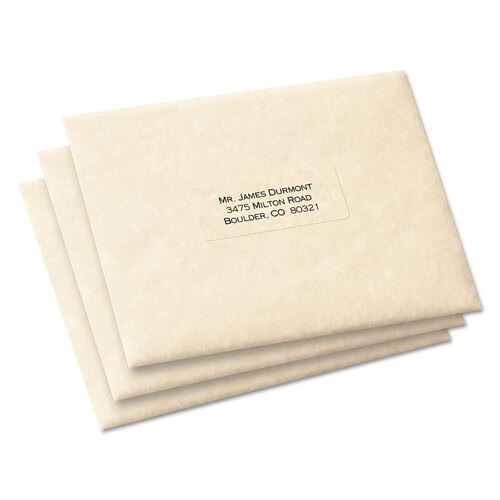 AVE5660 - Avery - Matte Clear Easy Peel Mailing Labels w/ Sure Feed Technology, Laser Printers, 1 x 2.63, Clear, 30/Sheet, 50 Sheets/Box