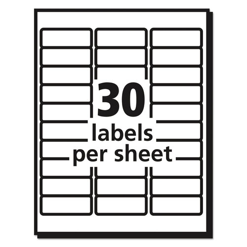 AVE5660 - Avery - Matte Clear Easy Peel Mailing Labels w/ Sure Feed Technology, Laser Printers, 1 x 2.63, Clear, 30/Sheet, 50 Sheets/Box
