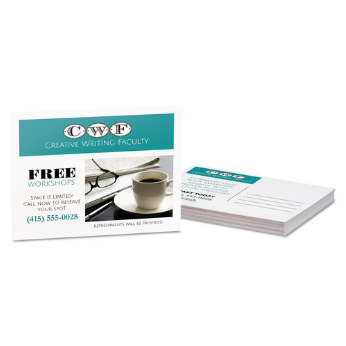 AVE5689 - Avery - Postcards for Laser Printers, 4 1/4 x 5 1/2, Uncoated White, 4/Sheet, 200/Box