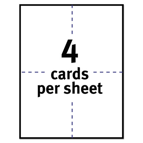 AVE5689 - Avery - Postcards for Laser Printers, 4 1/4 x 5 1/2, Uncoated White, 4/Sheet, 200/Box